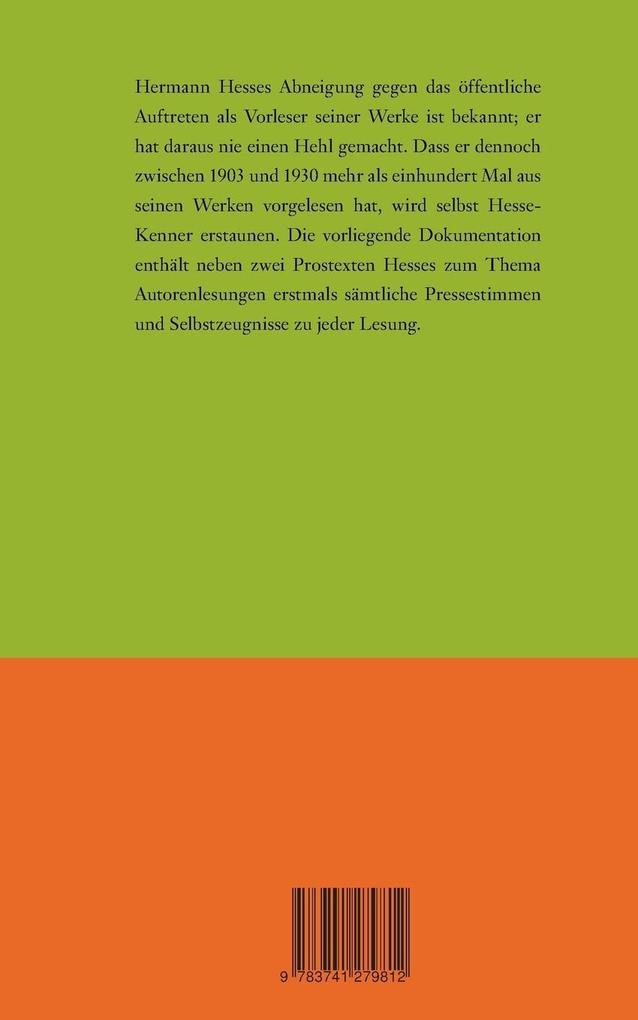 Weitere Ansicht: Autorenabende mit Hermann Hesse