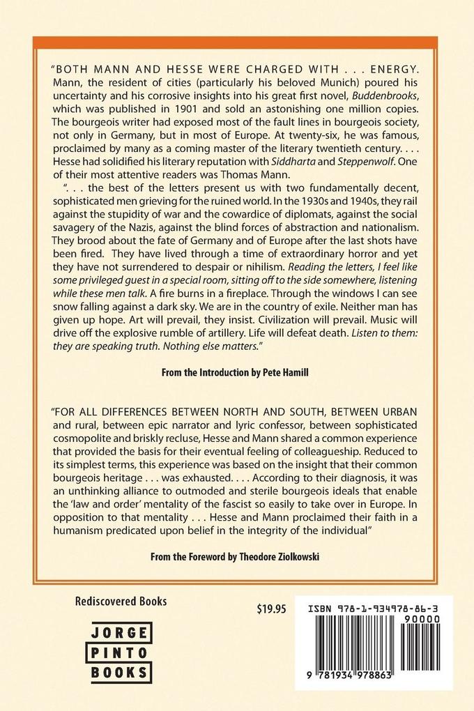 Weitere Ansicht: The Hesse-Mann Letters | Hermann Hesse, Thomas Mann