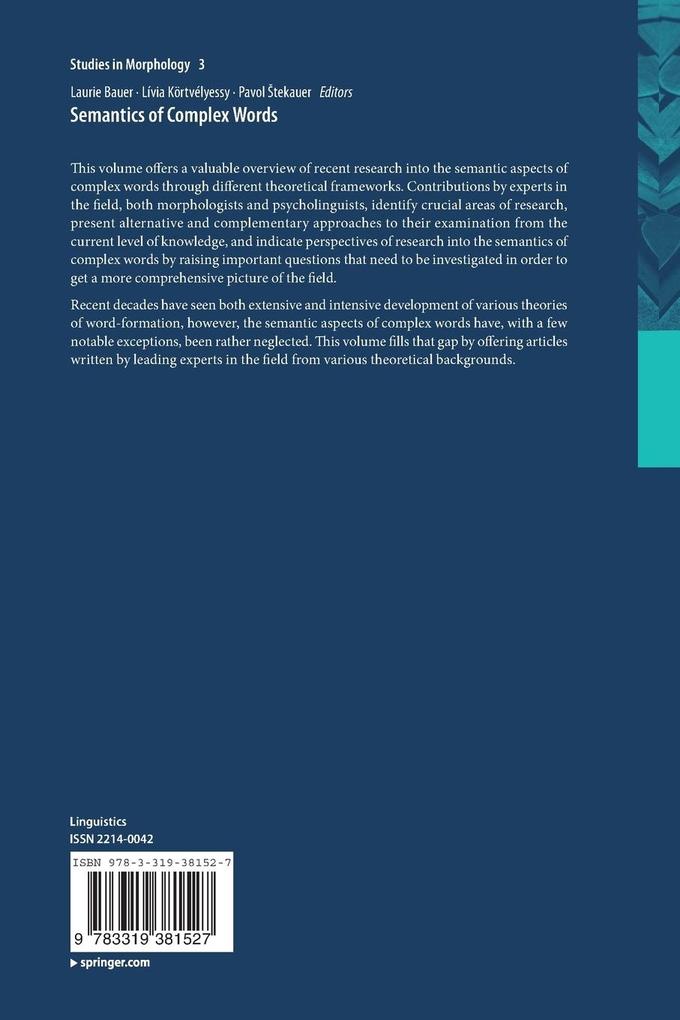 Weitere Ansicht: Semantics of Complex Words