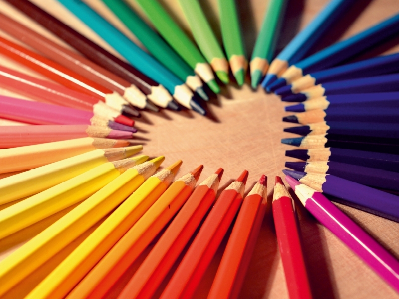Weitere Ansicht: Herz Buntstifte (Puzzle) | Herzensfreund