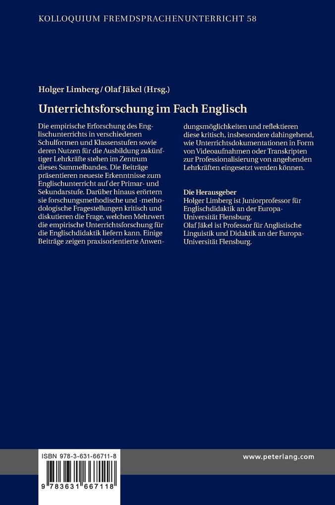 Weitere Ansicht: Unterrichtsforschung im Fach Englisch