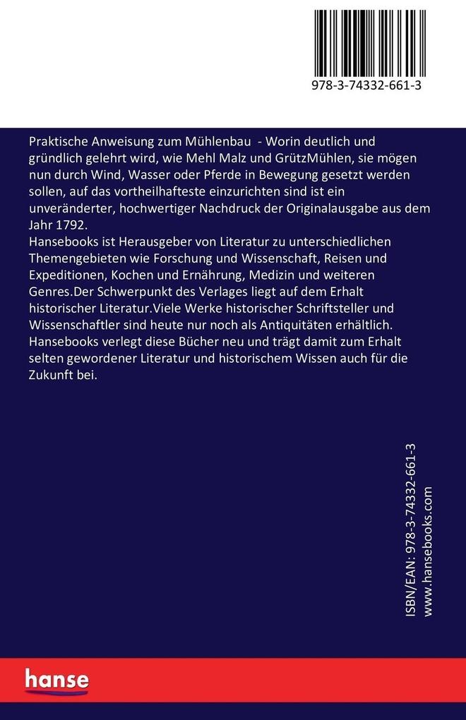 Weitere Ansicht: Praktische Anweisung zum Mühlenbau | Lorenz Claussen