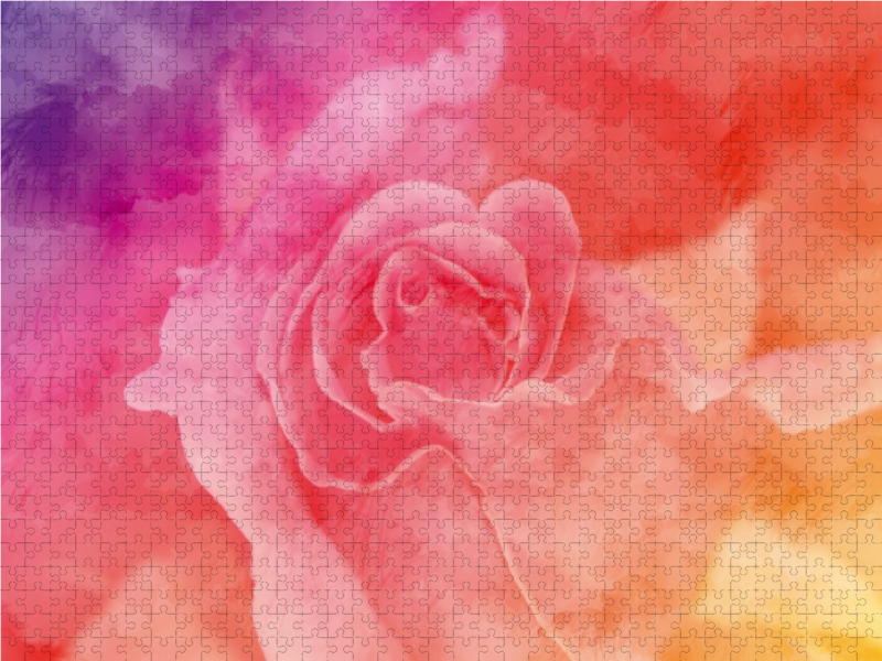 Weitere Ansicht: Bunte Rose (Puzzle) | Melanie Viola