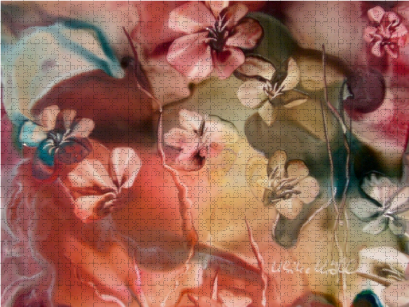 Weitere Ansicht: Blütenzauber I - Encaustic (Puzzle) | Ulrike Kröll