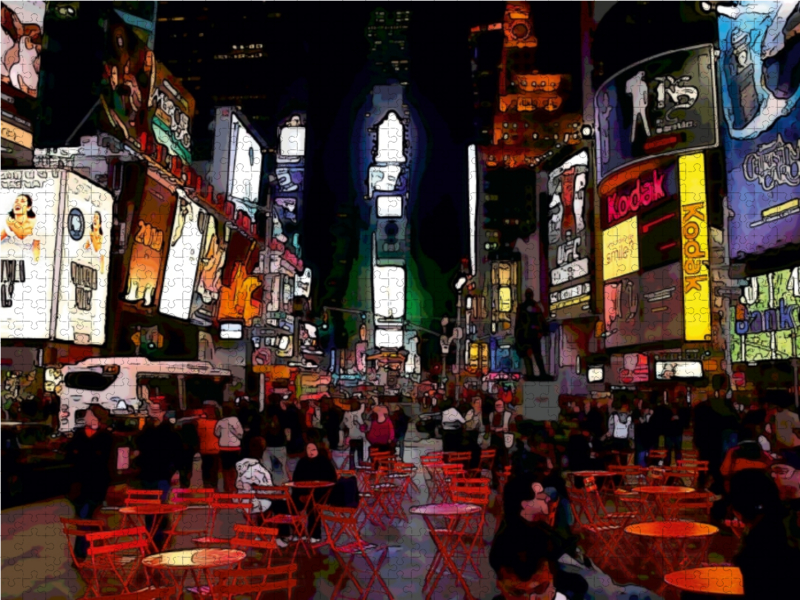 Weitere Ansicht: Times Square bei Nacht (Puzzle) | Reiner Silberstein