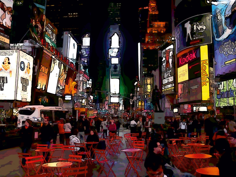 Weitere Ansicht: Times Square bei Nacht (Puzzle) | Reiner Silberstein