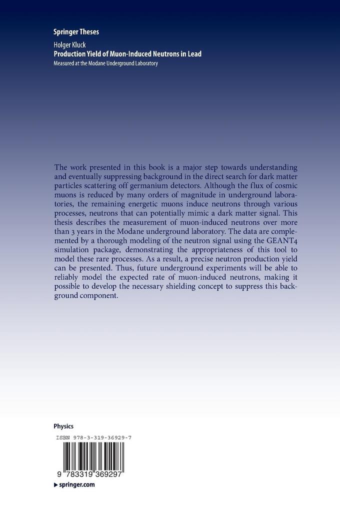 Weitere Ansicht: Production Yield of Muon-Induced Neutrons in Lead | Holger Kluck