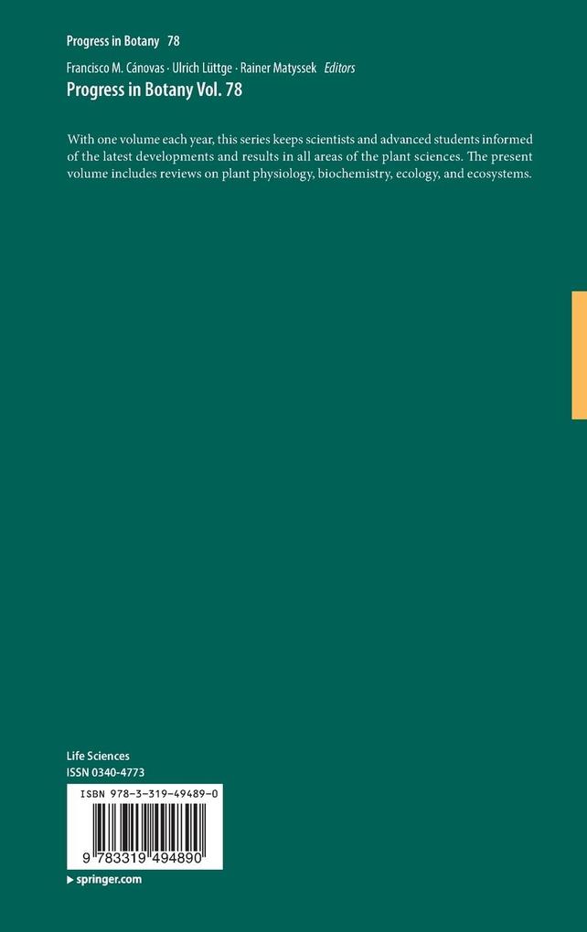 Weitere Ansicht: Progress in Botany Vol. 78