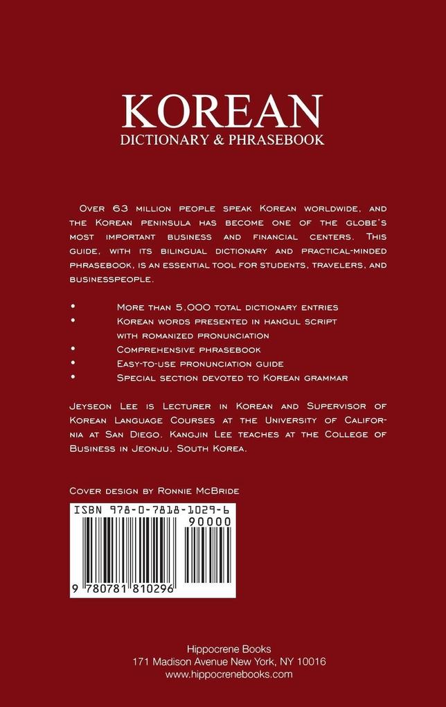 Weitere Ansicht: Korean Dictionary & Phrasebook | Jeyseon Lee, Kangjin Lee