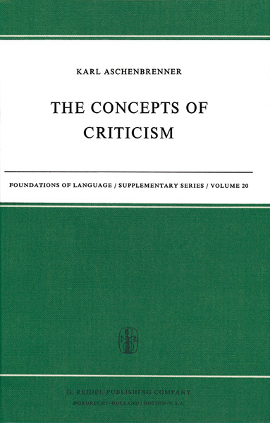 Produktbild: The Concepts of Criticism | L. Aschenbrenner