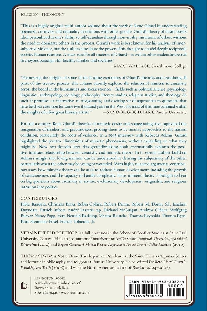 Weitere Ansicht: René Girard and Creative Mimesis