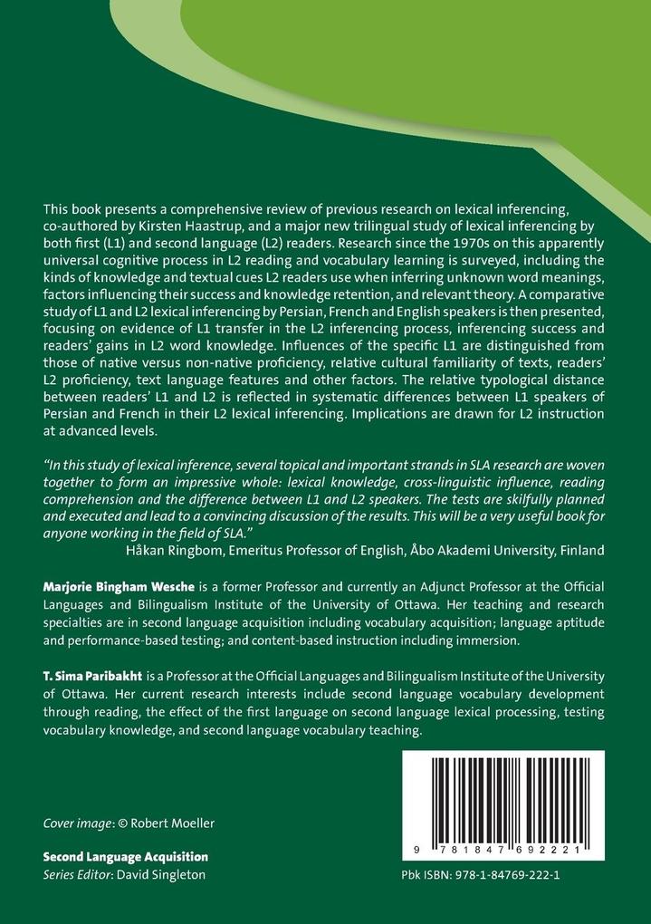 Weitere Ansicht: Lexical Inferencing in a First and Second Language | Marjorie Bingham Wesche, T. Sima Paribakht