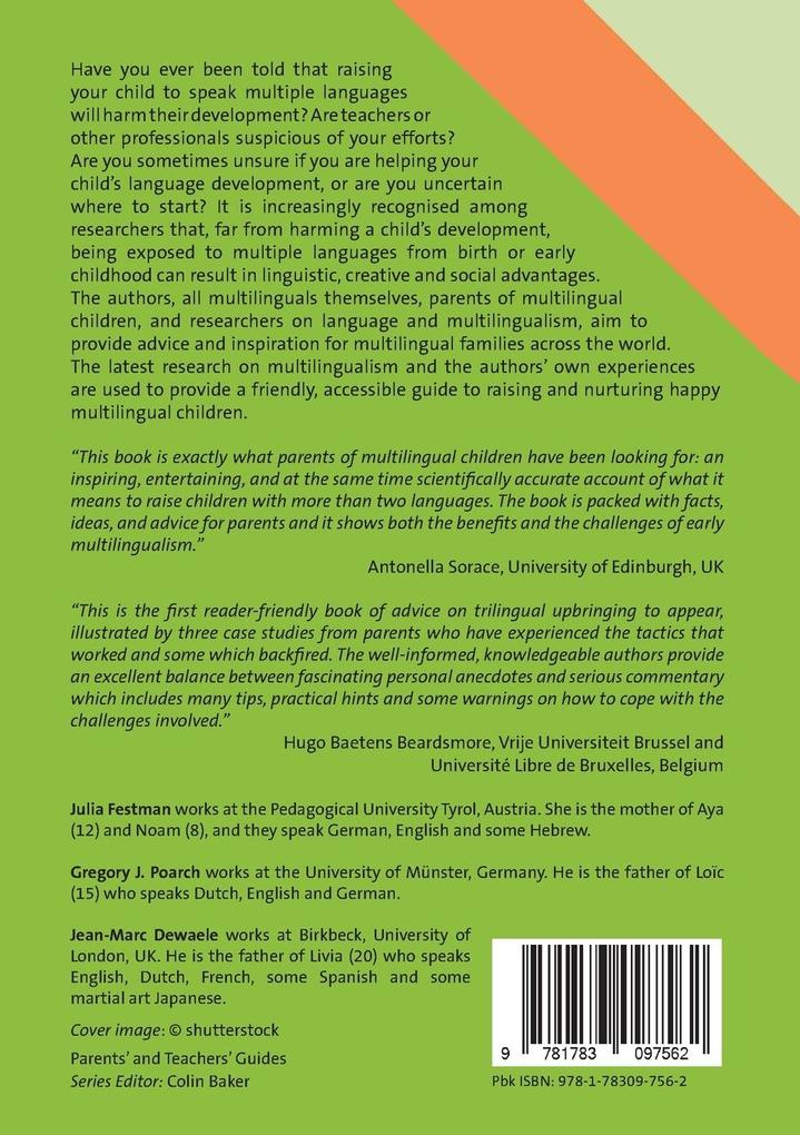 Weitere Ansicht: Raising Multilingual Children | Julia Festman, Gregory J. Poarch, Jean-Marc Dewaele