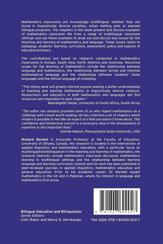 Weitere Ansicht: Multilingualism in Mathematics Classrooms