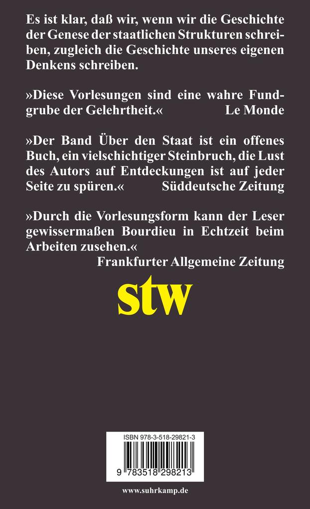 Weitere Ansicht: Über den Staat | Pierre Bourdieu