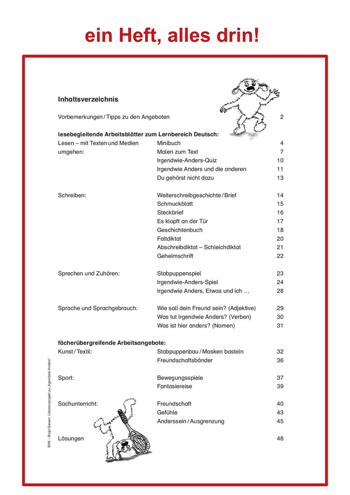 Weitere Ansicht: Literaturprojekt zu Irgendwie anders | Birgit Giesen