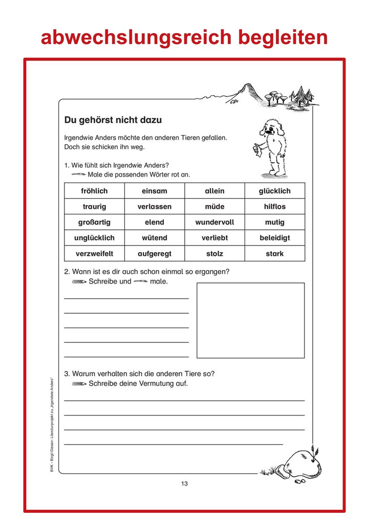 Weitere Ansicht: Literaturprojekt zu Irgendwie anders | Birgit Giesen