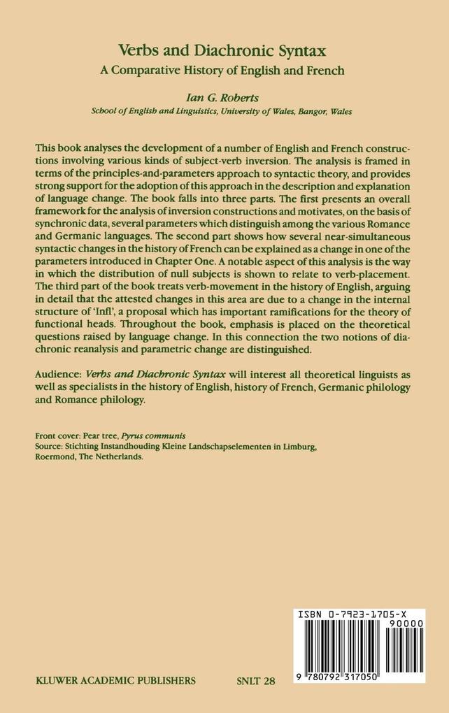 Weitere Ansicht: Verbs and Diachronic Syntax | I.G. Roberts