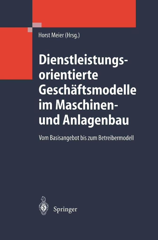 Produktbild: Dienstleistungsorientierte Geschäftsmodelle im Maschinen- und Anlagenbau