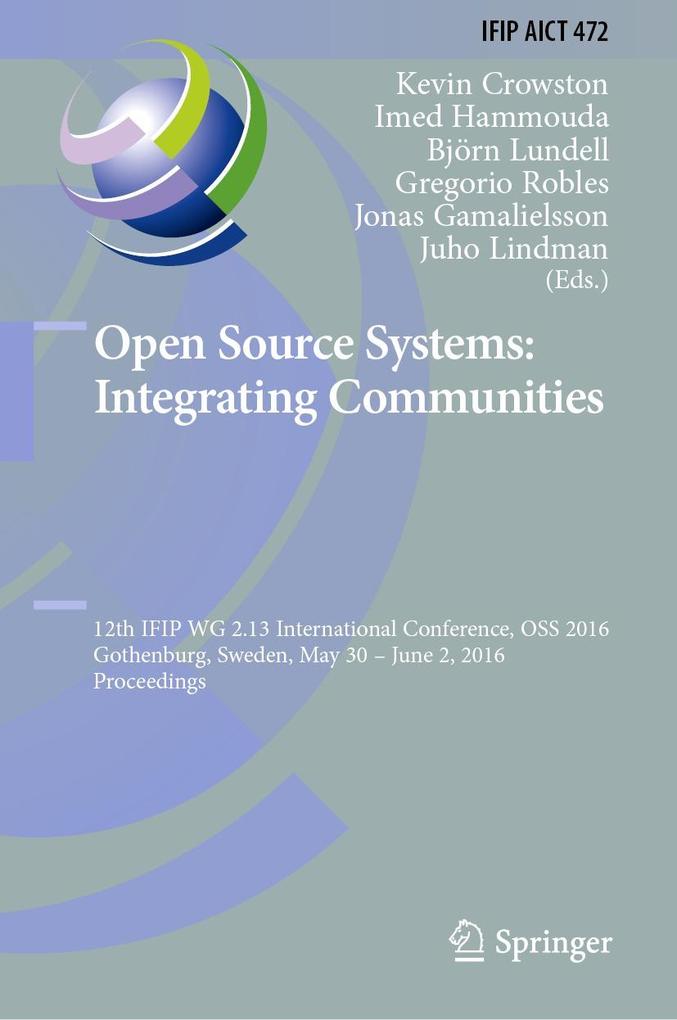 Produktbild: Open Source Systems: Integrating Communities