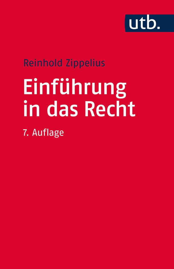 Produktbild: Einführung in das Recht | Reinhold Zippelius
