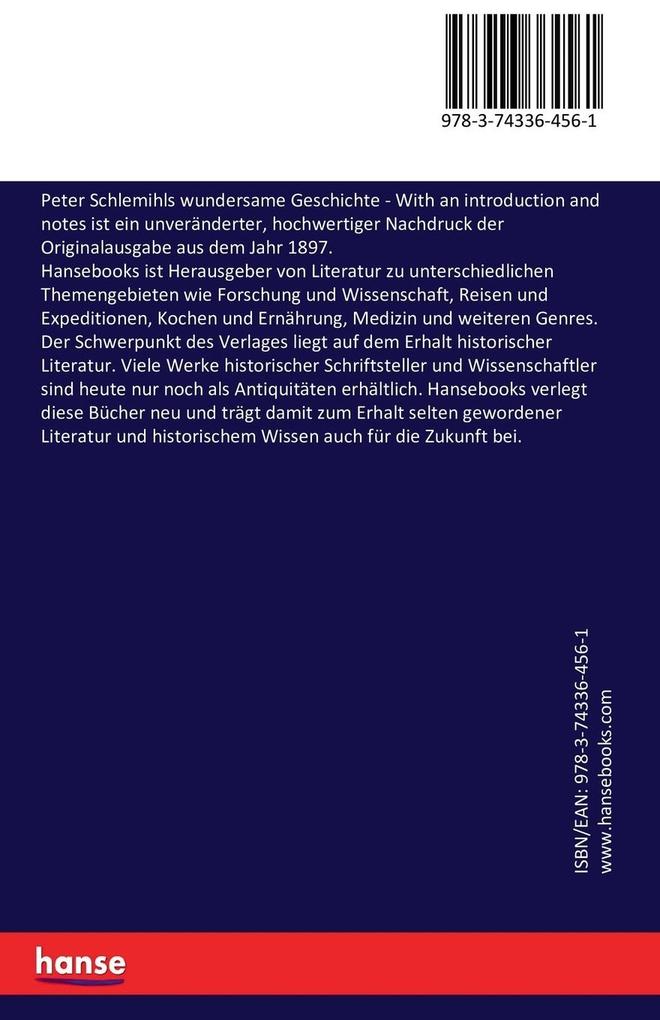 Weitere Ansicht: Peter Schlemihls wundersame Geschichte | Adelbert Von Chamisso