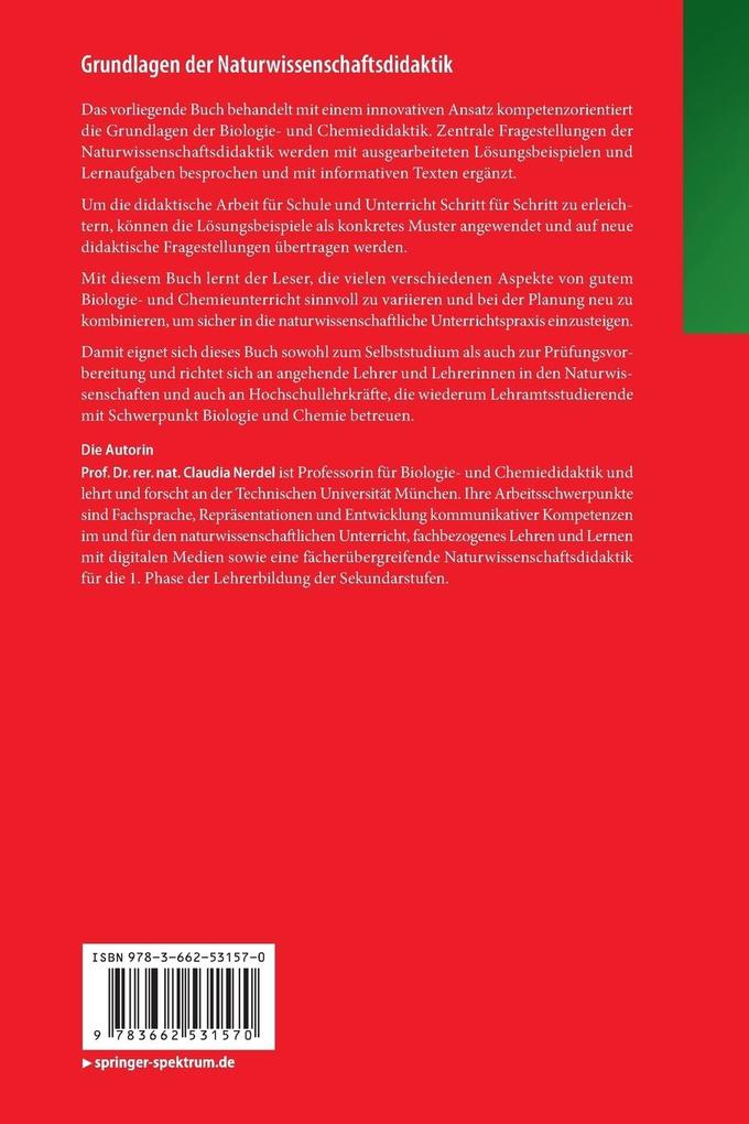 Weitere Ansicht: Grundlagen der Naturwissenschaftsdidaktik | Claudia Nerdel
