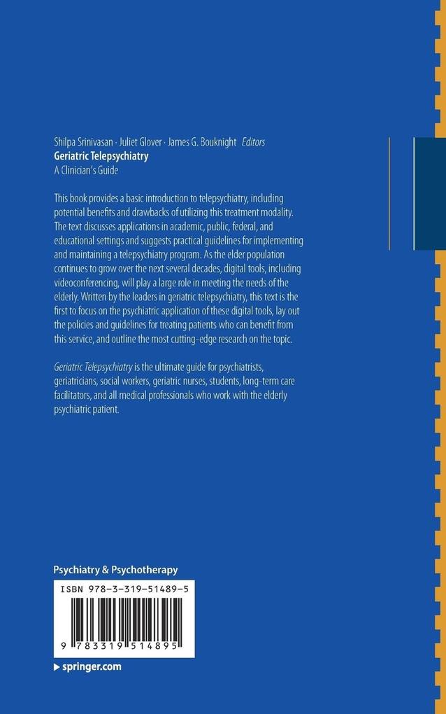 Weitere Ansicht: Geriatric Telepsychiatry