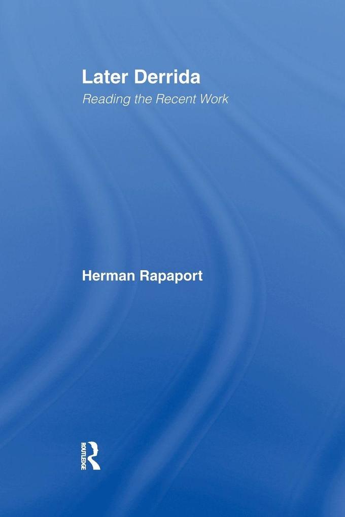 Produktbild: Later Derrida | Herman Rapaport