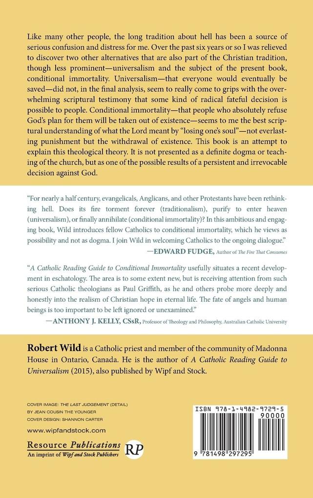 Weitere Ansicht: A Catholic Reading Guide to Conditional Immortality | Robert Wild