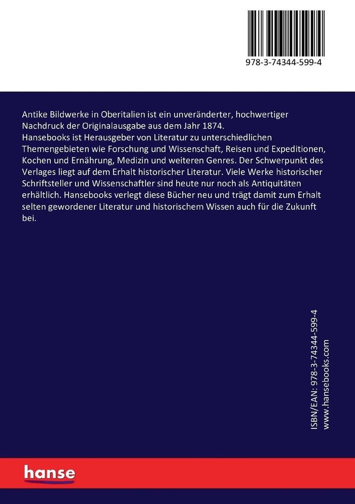 Weitere Ansicht: Antike Bildwerke in Oberitalien | Hans Dütschke, Hans Dutschke