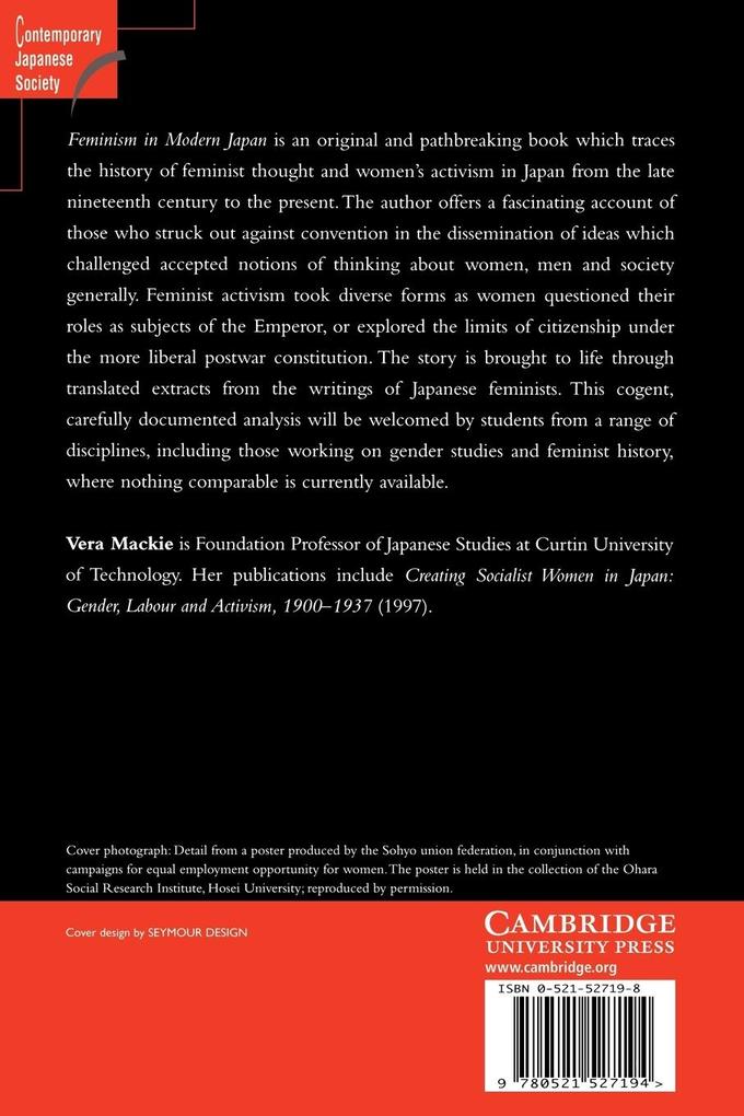 Weitere Ansicht: Feminism in Modern Japan | Vera MacKie