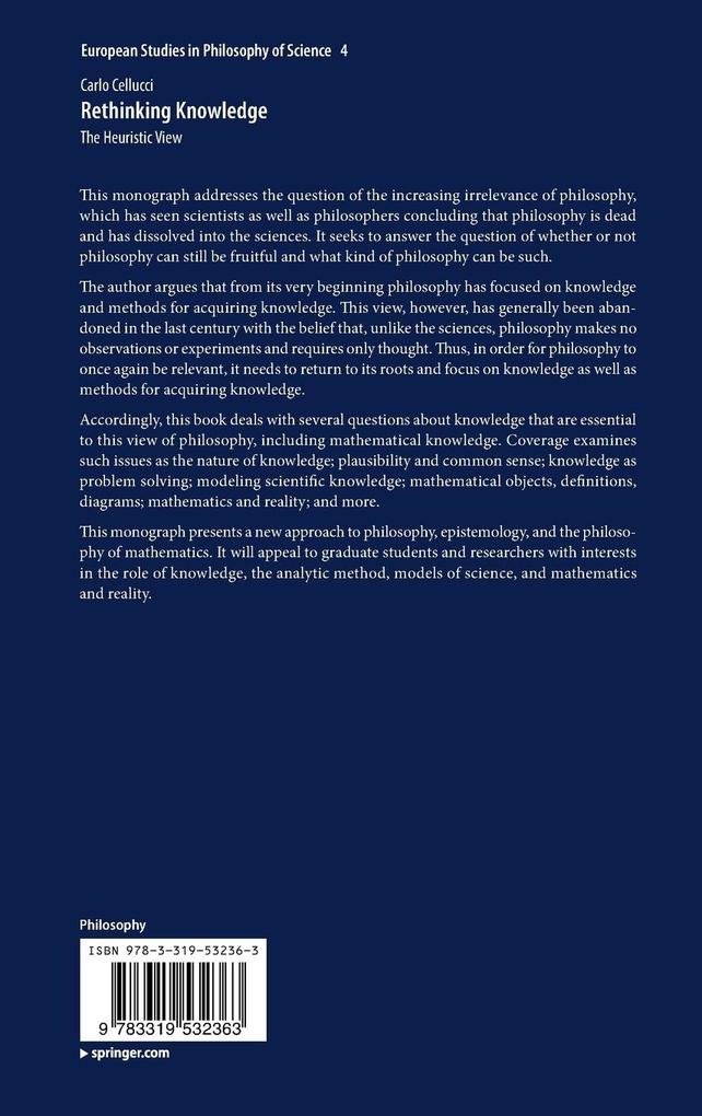 Weitere Ansicht: Rethinking Knowledge | Carlo Cellucci