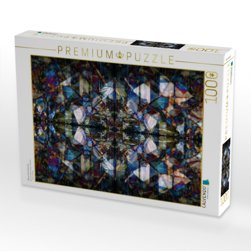 Weitere Ansicht: CALVENDO Puzzle Blaues Kirchenfenster | 1000 Teile Lege-Größe 64x48cm Foto-Puzzle für glückliche Stunden | Calvendo