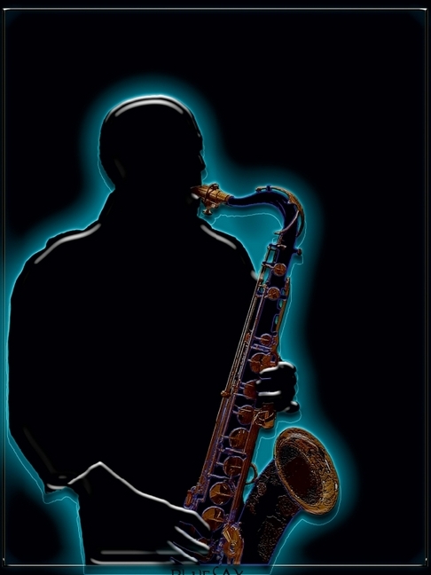 Weitere Ansicht: Saxophonist (Puzzle) | Bluesax