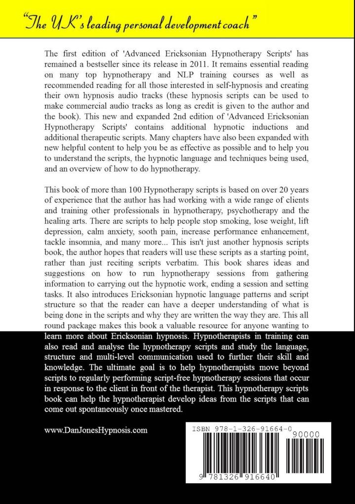Weitere Ansicht: Advanced Ericksonian Hypnotherapy Scripts | Dan Jones