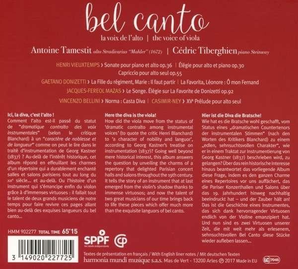 Weitere Ansicht: Bel Canto | Antoine Tamestit & Tiberghien