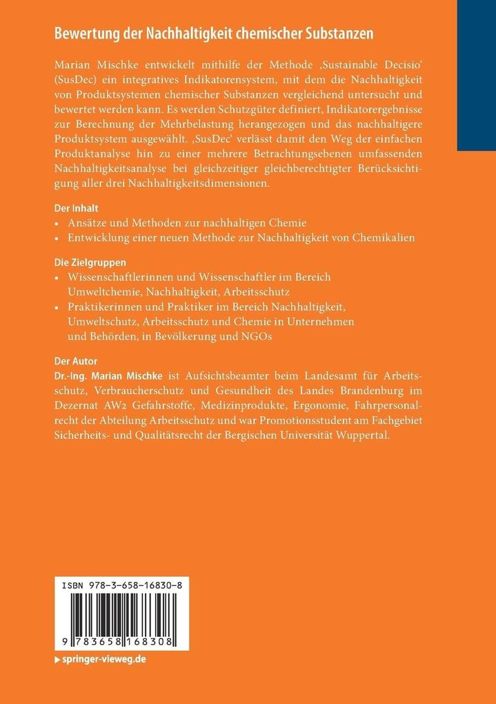 Weitere Ansicht: Bewertung der Nachhaltigkeit chemischer Substanzen | Marian Mischke