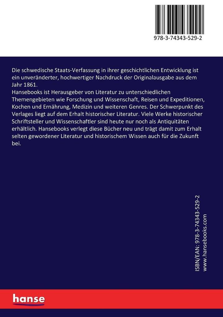 Weitere Ansicht: Die schwedische Staats-Verfassung in ihrer geschichtlichen Entwicklung | F. O. Freiherr von Nordenflycht, Ferdinand Freiherr von Nordenflycht