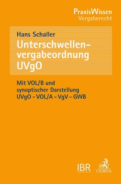 Produktbild: Unterschwellenvergabeordnung (UVgO) | Hans Schaller