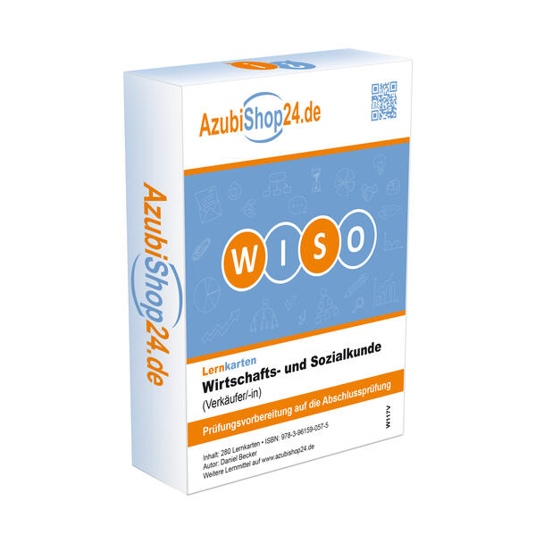 Produktbild: Lernkarten Wirtschafts- und Sozialkunde Verkäufer Prüfungsvorbereitung Verkäufer | Daniel Becker