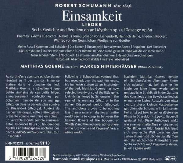 Weitere Ansicht: Einsamkeit | Goerne & Hinterhäuser