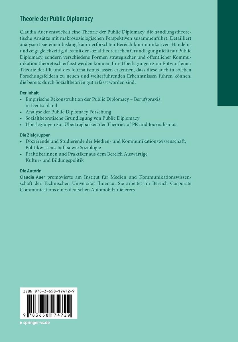 Weitere Ansicht: Theorie der Public Diplomacy | Claudia Auer