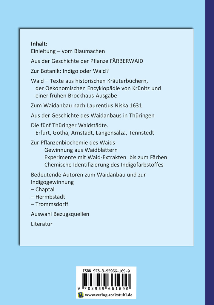 Weitere Ansicht: FÄRBERWAID | Georg Schwedt