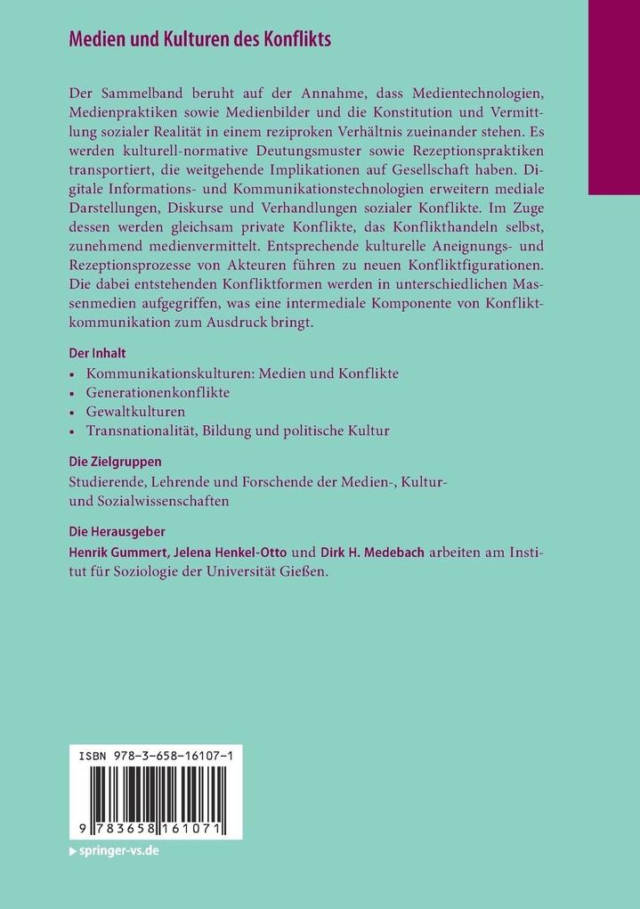 Weitere Ansicht: Medien und Kulturen des Konflikts