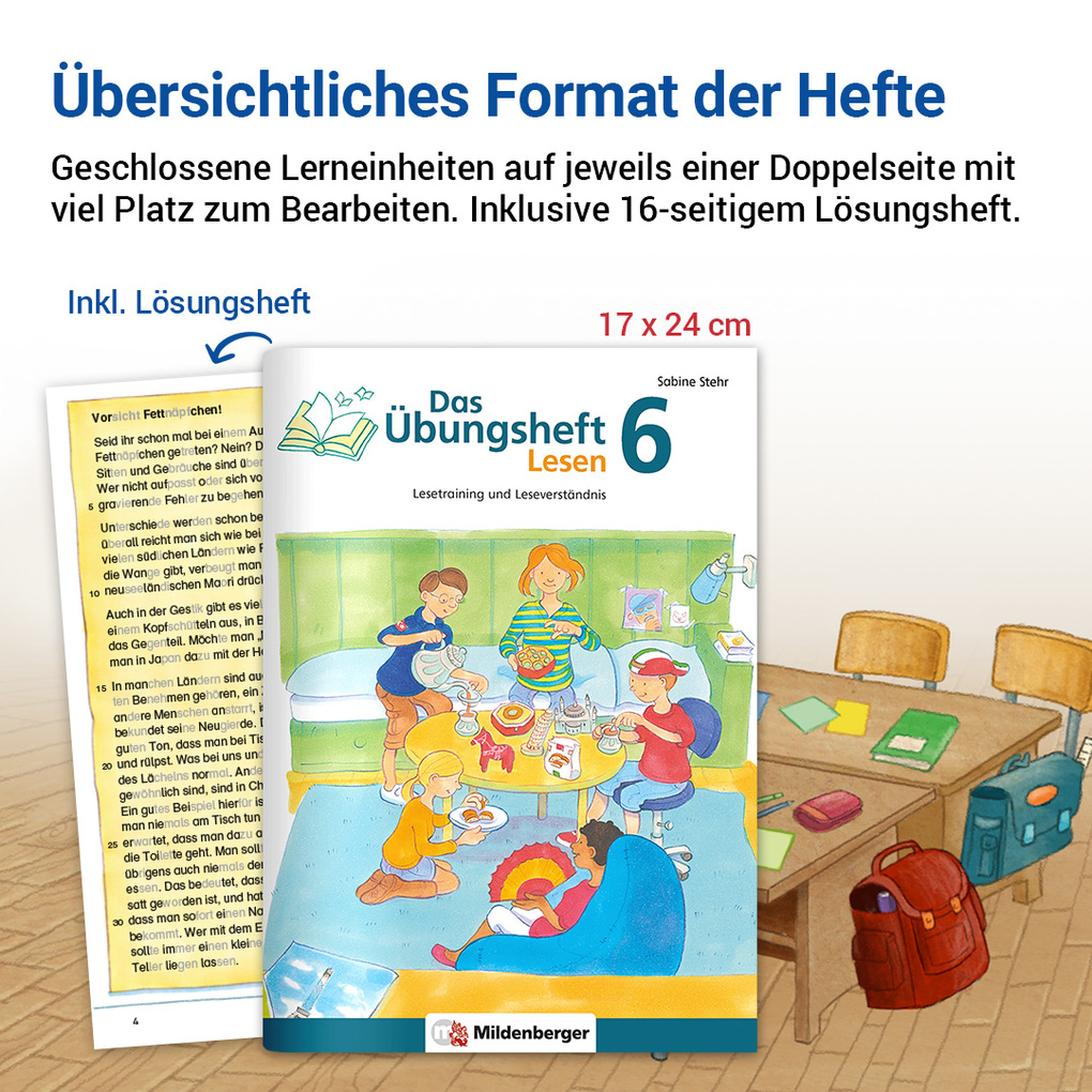 Weitere Ansicht: Das Übungsheft Lesen 6 | Sabine Stehr