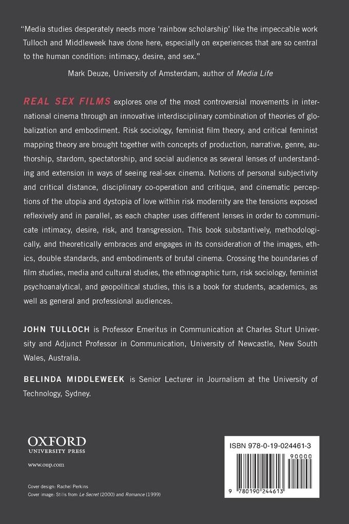 Weitere Ansicht: Real Sex Films | John Tulloch, Belinda Middleweek