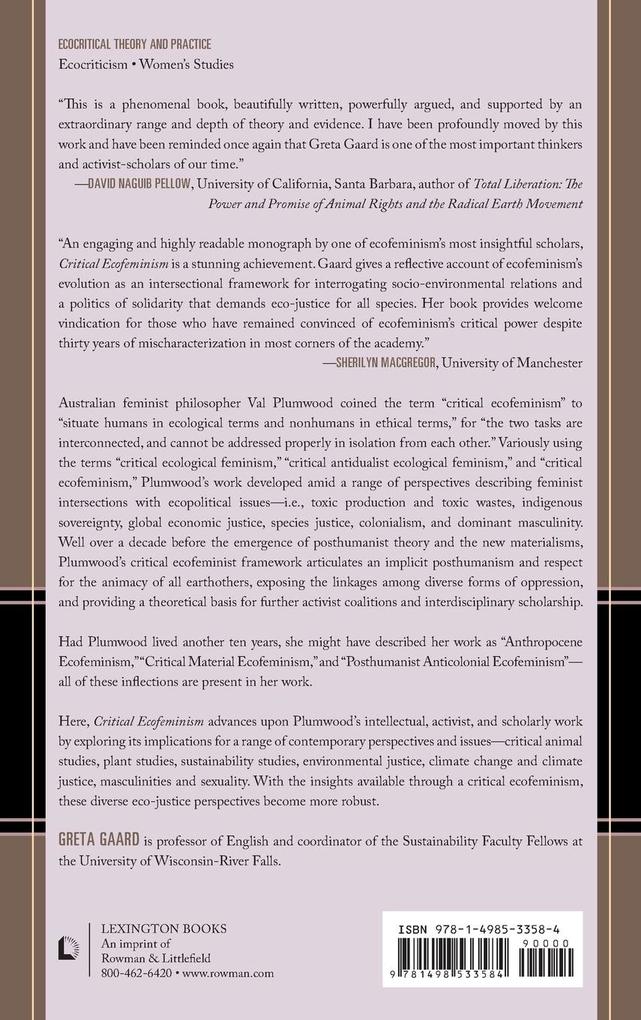 Weitere Ansicht: Critical Ecofeminism | Greta Gaard