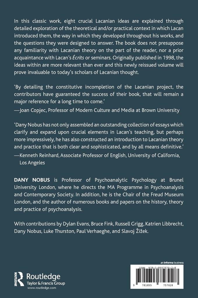 Weitere Ansicht: Key Concepts of Lacanian Psychoanalysis | Dany Nobus