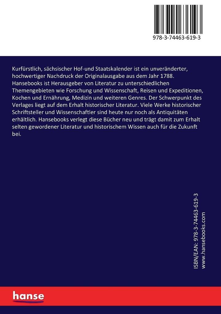 Weitere Ansicht: Kurfürstlich, sächsischer Hof-und Staatskalender | Heinrich Preschers
